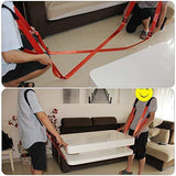 ▶ Sistema de elevación y mudanzas para 2 personas con correas para hombro ajustables para mover, levantar y transportar fácilmente muebles y objetos pesados de forma segura, naranja