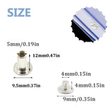 🔩 Ruidee - Juego de 100 tornillos Chicago M5 x 12 mm, remaches de encuadernación de libros, postes de tornillo redondos de cabeza plana para álbumes de piel (DZBD/M5 x 12)