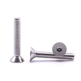 Tornillos de cabeza avellanada plana de 5/16-18 x 1-1/4 pulgadas, rosca completa, rosca de máquina, accionamiento hexagonal Allen, acero inoxidable 304 18-8 SS, 20 piezas