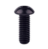 VAMUOEFL Tornillos de cabeza de botón de 5/16-18 x 3/4 pulgadas (1/4 a 2 pulgadas disponibles), acero inoxidable 304 18-8, acabado exterior negro, unidad hexagonal Allen, totalmente roscado, 10