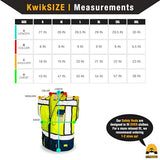 KwikSafety - Charlotte, NC - Chaleco de seguridad SHERIFF & SPECIALIST [Bolsillos multiusos y cinta de espina de pez] probado por ANSI OSHA, Azul | Clase 2 | Hombre, Medium