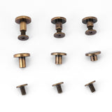 🔩 20Pcs Remaches de cuero planos Tornillos de fijación de Chicago Postes Kit de surtido para álbumes de fotos Álbumes de fotos Reparación de cuero(8mm)