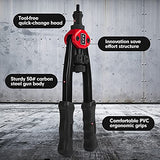 RZX - Kit de remache de 13 pulgadas para tuerca/rosca, remachadora de mano, remachadora de mano M5 M6 M8 SAE 10-24, 1/4-20 y 5/16-18 W/60 piezas