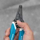 Klein Tools  Pelacables y cortador, para cable trenzado sólido de 8-18 AWG y 10-20 AWG, azul/blanco