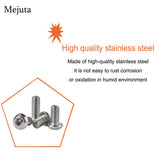 Metuja M6-1,0 x 20 mm Tornillos de cabeza de botón (25 unidades), acero inoxidable, rosca completa, plata, accionamiento hexagonal Allen