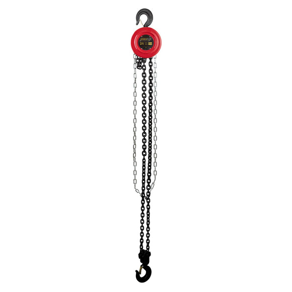 Polipasto Manual - Garrucha Con Cadena De 5 Metros y Grosor de 6mm - Capacidad de Carga 2 Toneladas - De Uso Rudo - Ideal para elevacion en Construcciones y Talleres