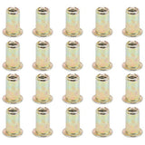 🔩 Tuercas Remachables, Kit de Tuercas Roscadas de Cabeza Plana Chapadas en Zinc de Color 100 Piezas Kit Surtido de Tuercas Remachadoras Accesorios de Hardware (M4 100 piezas)