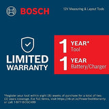 BOSCH GCL100-80CG 100 pies 12 V Max Connected Green-Beam Cross-Line Laser, incluye batería de iones de litio de 2.0 Ah 12 V y cargador, montaje giratorio magnético, bolsa resistente, estuche de