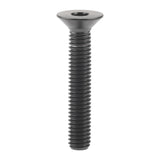 Wanyifa Titanio Ti M6x10 15 20 25 30 35 40 45 mm Tornillo hexagonal de cabeza plana avellanada, paquete de 4 tornillos (M6x35 mm, negro)
