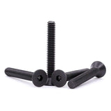 Tornillos de cabeza avellanada plana de 1/4-20 x 3/4 pulgadas (50 piezas) de 1/4-20 x 3/4 pulgadas, acero de aleación de grado 10.9, acabado de óxido negro, unidad de enchufe hexagonal Allen, rosca