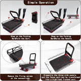 Carretilla Camiones De Plataforma For Trabajo Pesado, Carros De Plataforma, Carritos De Empuje Carrito Plegable con Ruedas