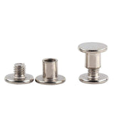 100 Unids Remaches de Cuero de Plata Chicago Encuadernación Tornillos Kit de Surtido para Scrapbook Álbumes de Fotos Reparación de Cuero M5x6mm