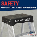 ▶ Escalera de tijera de aluminio con clasificación de resistencia en libras, 2 pies