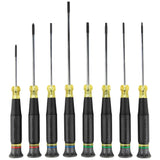 Klein Tools 85617 - Juego de destornilladores de precisión, ranurados, Phillips, TORX, asas de agarre cojín, ideales para bloques de terminales, electrónica