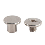 🔩 Tornillos de Níquel de 200 Piezas, Remaches de Uñas de Chicago, álbum de Fotos, Artesanía de Cuero M5x6mm 500 4, Tornillos de Chicago de 6mm, Remaches de Cuero de Doble Tapa,
