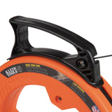 ▶ KLEIN TOOLS Guía jalacables de acero con carcasa optimizada para menor fricción |Mango de agarre firme|Guia para cable electrico|Guia jalacables|0.3 cm × 15 m| Marcado con láser para precisión KLEIN TOOLS