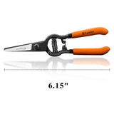 Tijeras de Podar para Jardineria 8" Tijera de Podar Profesionales de Acero Carbono Corte Afiladas Tijera de Jardin Ergonómicas y Ligeras, SW-8120005