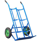 Carro De Cilindros De Acero Carro Para Almacenamiento Y Transporte De Cilindros Carretilla Para Tanque De Acetileno Y Cilindro De Oxígeno Neumático Inflable De 14 Pulgadas(Blue-A)