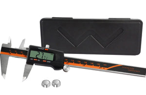 CALIBRADOR DIGITALl Calibrador de Pantalla,0 - 6/ 0 - 150mm Vernier Digital Inoxidable con Pantalla LCD Grande，Conversiones de Medición para Pulgadas, Milímetros y Fracciones，Alta Precisión Calibrador Digital