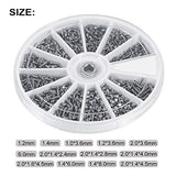 600Pcs Pequeños Tornillos Tuerca Surtido Herramienta Kit De Acero Inoxidable Reparar Herramienta Kit M1 M1.2 M1.4 M1.6 Para Relojes Gafas