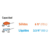 Carretilla , mgos/madera 1-3/4", llanta neumática reforzada Truper