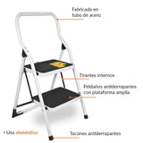 ▶ PRETUL Escalera tubular, plegable, 2 peldaños