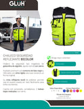 Chaleco Brigadista Reflejante Seguridad Industrial Bicolor (Rosa, Mediano)