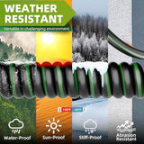 ▶ Cable de extensión RV/EV de 15 pies y 50 amperios con mango de agarre, cable de alimentación resistente de calibre 6/3+8/1 STW de 4 clavijas, NEMA 14-50P/R con organizador de cables para Tesla modelo 3/S/X/Y, negro y verde, listado ETL