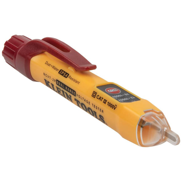 Klein Tools  Probador de voltaje sin contacto de doble rango | Detección precisa en bajo y alto voltaje | Señales visuales y audibles | Multímetro | Probador de voltaje | Resistente a caídas