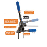 ▶ Dobladora de tubo de triple cabeza de 180 grados con mango de indexación Roto-Lok, 3/16", 1/4", 5/16" y 3/8"