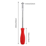 Herramienta de destornillador de tuerca Hexagonal Destornillador de Mango Rojo magnético Fuerte de Puntas alargadas para el hogar y la Industria(5.5mm)