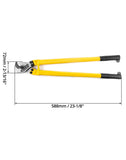 ▶ Cortador de cables cortados de 24 pulgadas, para cable de acero suave y duro, cuerda de alambre