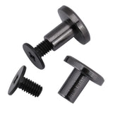 🔩 FTVOGUE 20 Unids/Set Postes de Tornillo Plano de LatóN Cabeza del Remache Remaches Cabeza del Perno Prisionero para El Equipaje de Cuero Craft Nail Rivet Negro(8mm)