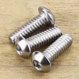Tornillos de cabeza de botón de 5/16-18 x 3/4 pulgadas, acero inoxidable 304 18-8, rosca completa, rosca gruesa, unidad hexagonal Allen, 20 unidades