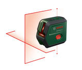 Bosch Universal Level 2 - Láser de líneas cruzadas con trípode (cruz láser con puntos de soldadura integrados para alineación precisa y fácil transferencia de referencias, en caja de cartón)