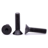 M5 x 20 mm (50 piezas) Tornillos de cabeza avellanada planos, acero de aleación de grado 10.9, óxido negro, unidad de enchufe hexagonal Allen, rosca completa, rosca gruesa UNC