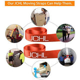 ▶ Sistema de elevación y mudanzas para 2 personas con correas para hombro ajustables para mover, levantar y transportar fácilmente muebles y objetos pesados de forma segura, naranja