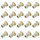 🔩 Tuercas Remachables, Kit de Tuercas Roscadas de Cabeza Plana Chapadas en Zinc de Color 100 Piezas Kit Surtido de Tuercas Remachadoras Accesorios de Hardware (M4 100 piezas)