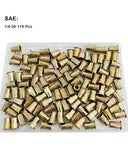 Kit de tuerca de remache 1/4 20 – Kit de tuerca de remache remache roscado de acero al carbono Kit de tuerca de inserción roscada de cabeza plana (1/4-20 tuerca de remache 115P)