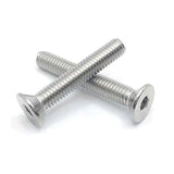 Tornillos de cabeza plana M4-0,7 x 14 mm, acero inoxidable 18-8 (304), acabado brillante, accionamiento de enchufe Allen, tornillos de máquina, tornillos hexagonales interiores, tornillos de tornillo hexagonal 60 unidades
