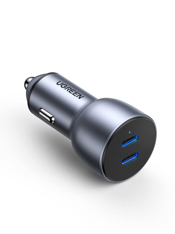 ▶ Cargador Auto USB C con 2 Puertos PD3.0 Carga Rápida, Tipo C Adaptador de Coche Compatible con iPhone 17 16 15 14, iPad Pro Mini Air, Galaxy S25 S24 S23 Ultra, Pixel 10 9 8 7