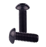 VAMUOEFL Tornillos de cabeza de botón de 5/16-18 x 3/4 pulgadas (1/4 a 2 pulgadas disponibles), acero inoxidable 304 18-8, acabado exterior negro, unidad hexagonal Allen, totalmente roscado, 10