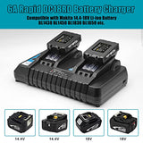 Batería BL1860B mejorada de 3,5    Ah y cargador DC18RD compatible con la batería Makita BL1860 BL1850 BL1850B BL1840 BL1840B BL1830 BL1830B BL1815B LXT400 de 18 voltios para herramientas POWTREE -