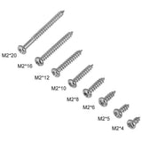 🔩 Tornillos autorroscantes, 800pcs Tornillos autorroscantes de la carpintería de la cabeza de la impulsión cruzada M2 4mm/5mm/6mm/8mm/10mm/12mm/16mm/20mm con la caja Tornillos de Cabeza Redonda