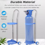Carretilla para Tanques De Propano De 10, 15 Y 20 litros, Carretilla De Acero Inoxidable con Ruedas para Cilindros De Gas, Carretilla Ligera,10l