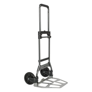 Carretilla de mano plegable y dolly, capacidad de 200 libras con mango telescópico y ruedas PP + EVA