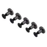 🔩 FTVOGUE 20 Unids/Set Postes de Tornillo Plano de LatóN Cabeza del Remache Remaches Cabeza del Perno Prisionero para El Equipaje de Cuero Craft Nail Rivet Negro(8mm)