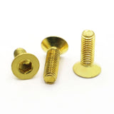 OUFEIJIA M3 M4 M5 M6 M8 Tornillo Allen de Cabeza avellanada Hexagonal de latón Dlat para Uso metalúrgico