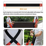 ▶ Sistema de elevación y mudanzas para 2 personas con correas para hombro ajustables para mover, levantar y transportar fácilmente muebles y objetos pesados de forma segura, naranja