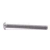 M6-1.0 x 80 mm Tornillos de cabeza de botón de acero inoxidable 304 18-8 tornillos de casquillo hexagonal, unidad hexagonal Allen, rosca completa, rosca gruesa UNC, 10 unidades